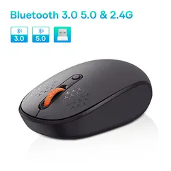 Baseus F01B Wireless Bluetooth Silent Click Mouse - 1600 DPI Gaming and Office Accessories (Bluetooth and 2.4G)