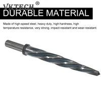 5/8 Inch Bridge Reamer 1/2 Inch Shank HSS Taper Bridge Reamer Bit High Speed Steel Spiral Flute Drill Bit for Metal Construction 2