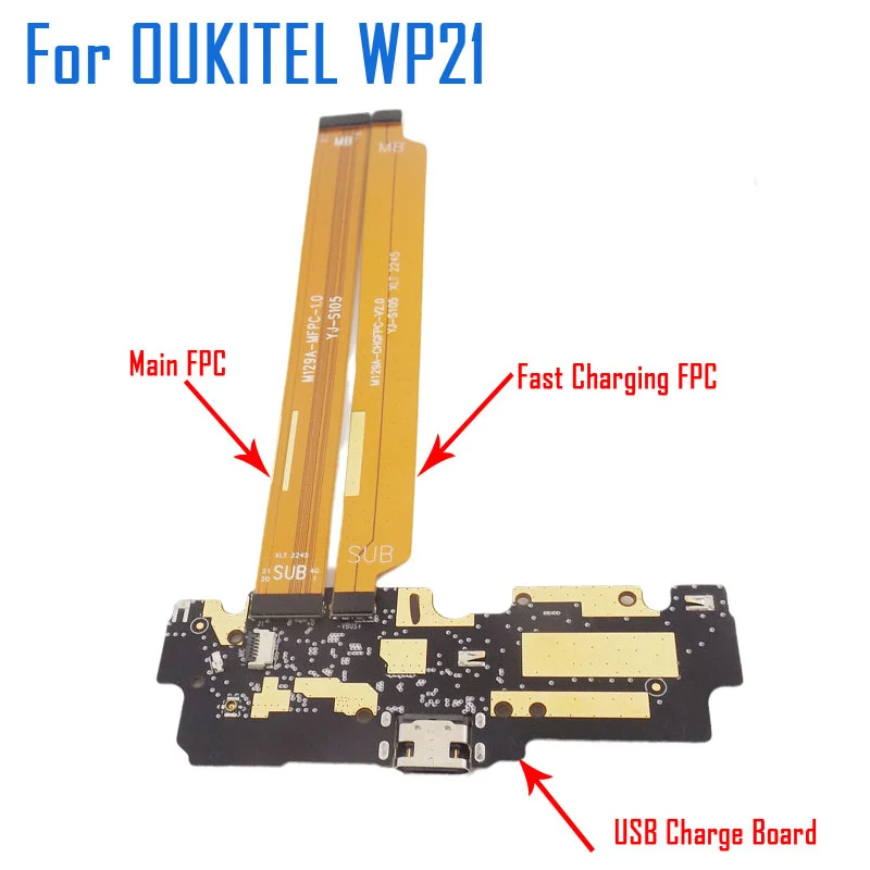 오리지널 OUKITEL WP21 USB 보드 충전 포트 보드(메인 FPC 및 O..