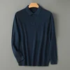 Men's Merino Wool Sweater Polo Collar Pullover Autumn Winter New Cashmere Knitwear Casual Loose Men's Shirts Tops Warm Soft 4