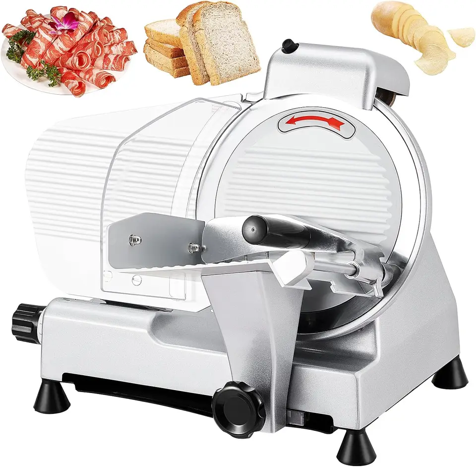 240W Stainless Steel Commercial Meat and Cheese Slicer