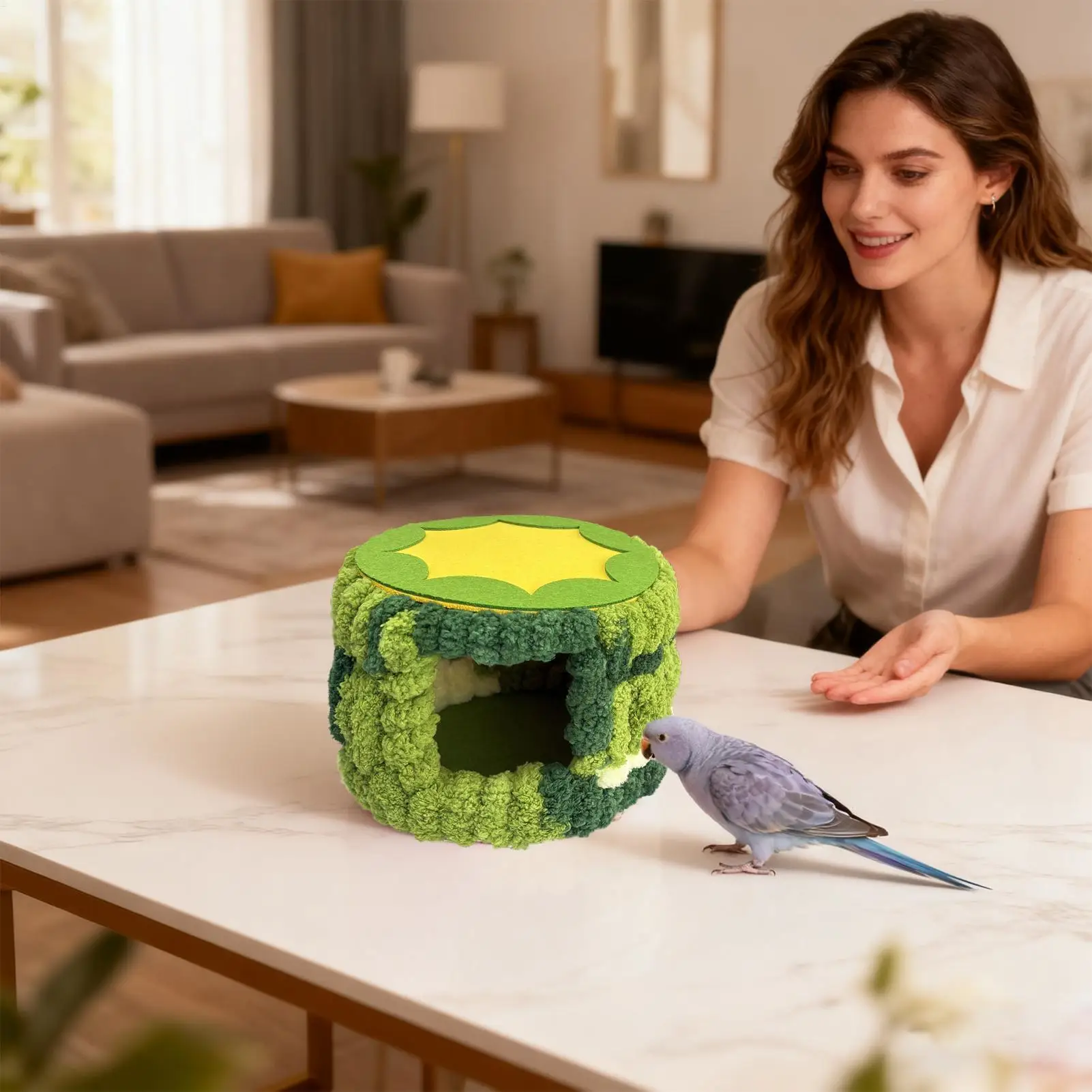 Bird Bed For Cage Cute Warm House Cylinder Parakeet Nest Warm Bird Bed For Parrot Cockatiel Conure Lovebird Finch Squirrel