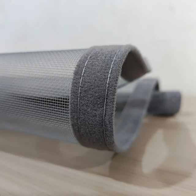 Fenêtre anti-moustiques à fermeture éclair grise, moustiquaire invisible domestique, anti-insectes, auto-installation sans trous de perforation 3