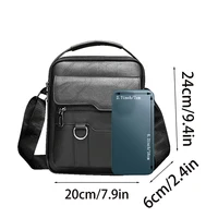 Neutral style men's and women's business single shoulder bag, suitable for business trips, made of PU material - Image 2