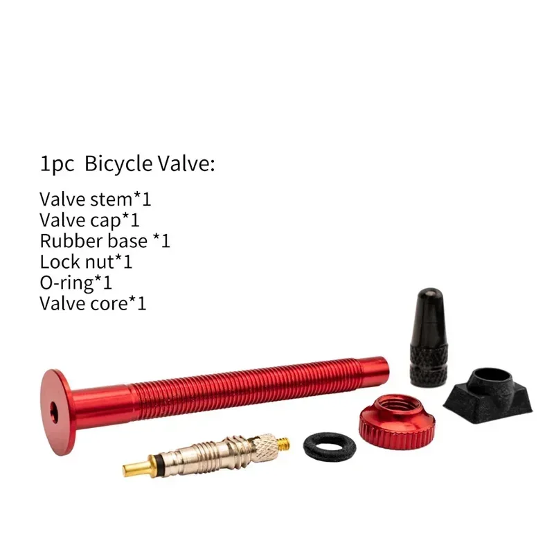 Tubeless Presta Valves 2PCS stem 40/60mm Aluminum Road/MTB bike Air Valve Stem Core Removable Trye Nozzle Bike Part