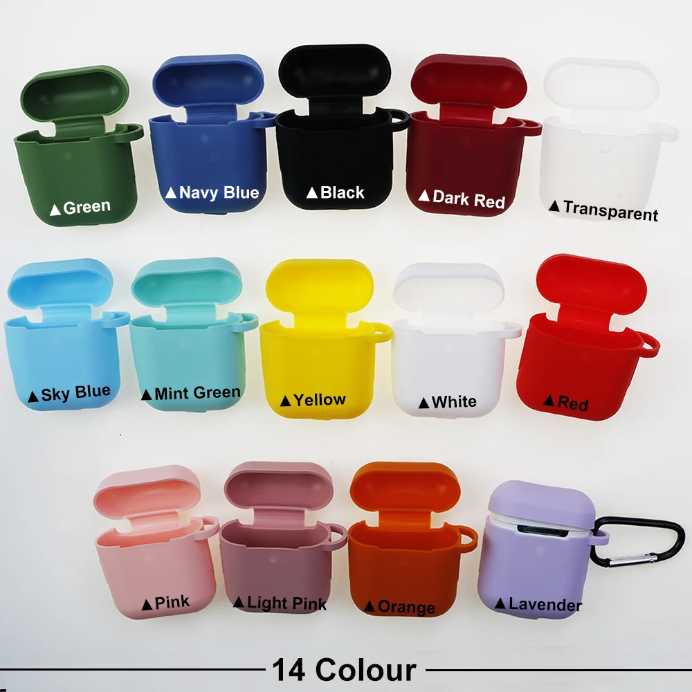 1Pcs Silicone AirPods 1 /2 Earphone Cover For Bluetooth ComSpatible Protective Anti-Drop Charging Box Soft Case With Odorless Silicone Case Cover