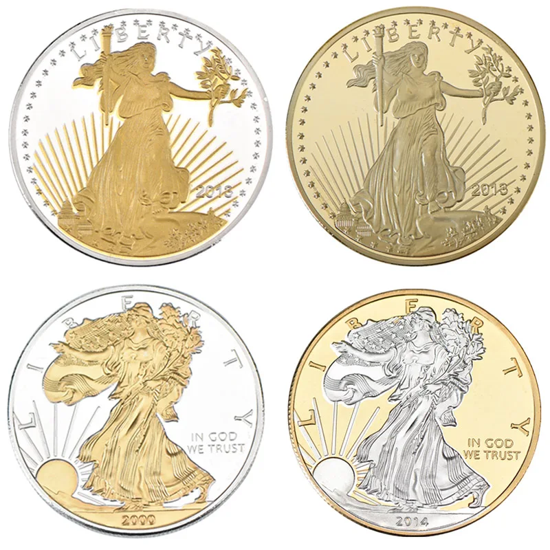 United Statue Of America Challenge Coins Statue Of Liberty In God We Trust Moneta Commemorativa Souvenir Gift For Collection