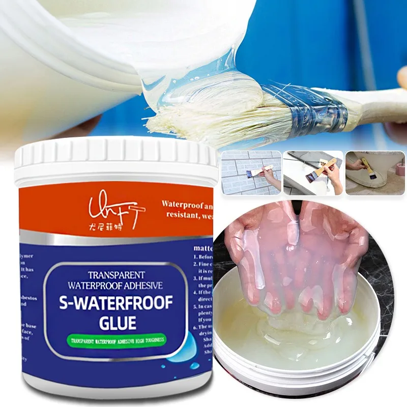 300g Transparent Waterproof Sealant Adhesive for Exterior Walls Leak Proof Coating Bathroom Floor Crack Sealing Mold Proof Coat waterproof sealant