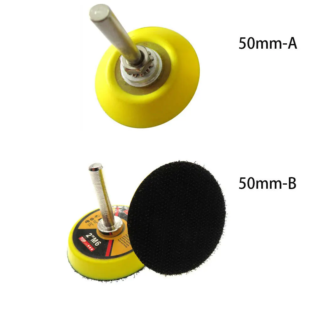 2Inch50mmHookLoopBackingPadsSandingPolishingDiscWith6mmDrillAttachmentAbrasive