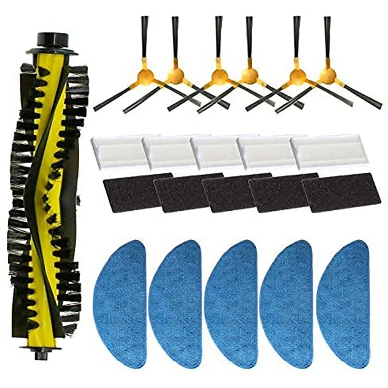 Replacement Parts Side Brush Filter Mop Roller Brush for Mamibot Exvac660 Robot Vacuum Cleaner Accessory Replacement Kit roller brush side brush filter replacement parts kits for 360 s5 s7 robotic vacuum cleaner