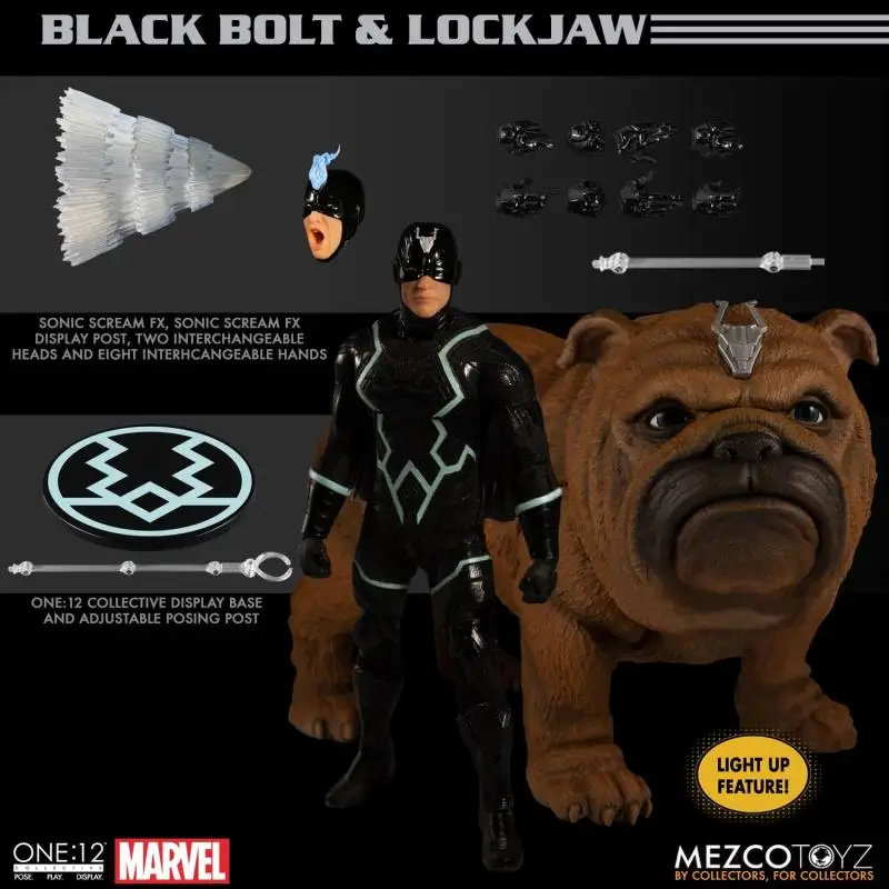 In Magazzino Originale Sans Co One:12 1/12 Black Bolt Lockmascella Anime Action Collection Figure Modello Giocattoli Regali Per Bambini