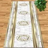 European Gold Corridor Carpet Luxury Decoration Home Hall Carpet Non-slip Washable Passageway Rug Custom Hotel Entryway Carpets 3