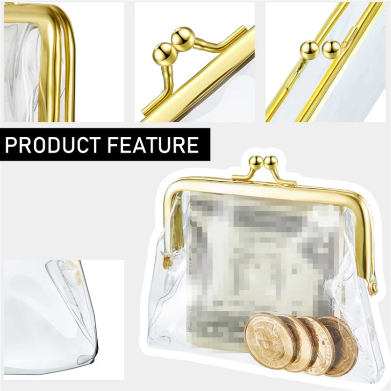 PVC Coin Purse Creative Transparent Hand-held Coin Bag