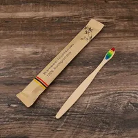 Couleur aléatoire 5/10 pièces Brosse à dents en bambou réutilisable écologique en bois à poils souples pour adultes, fournitures de voyage et de maison, vente en gros 6