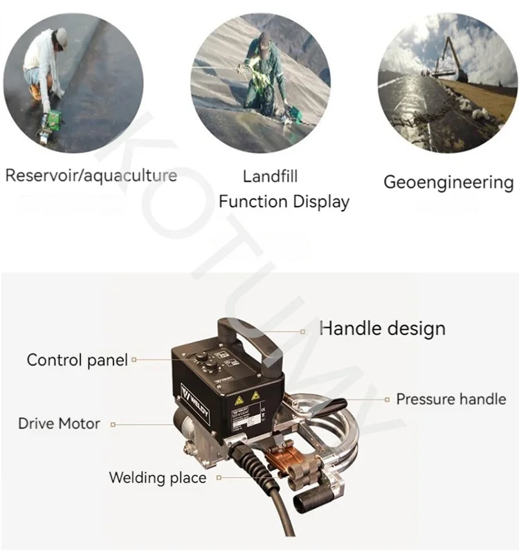 High Welding Speed Welders Geomembrane Welding Machine GEO2 Wedge Mini Welder WELDING MACHINE for Welding Geomemberance 6