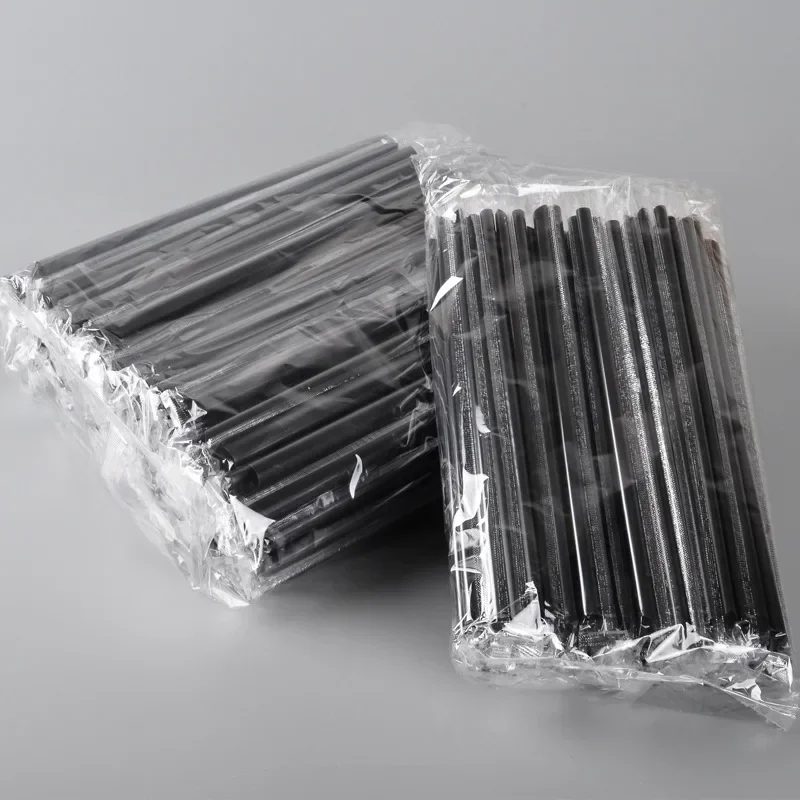 100pcs Big Milkshake Straws Bubble Boba Milk Tea Plastic Thick Straws Smoothie Cold Drinking Drinkware Bar Accessories Disposable Plastic Straws