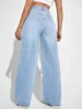 2024 new women's wear European and American loose Denim wide leg pants slimming high waist all-match jeans for women 4