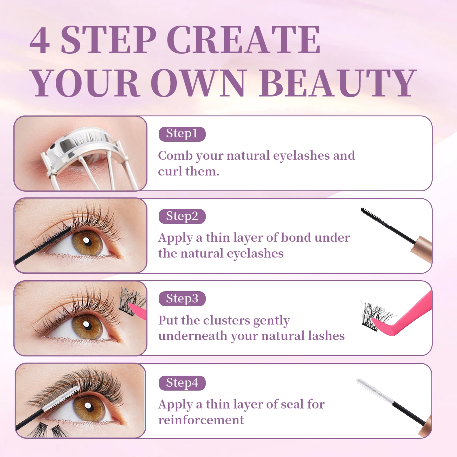Lash Bond and Seal 10ml Individual Lashes Glue and Seal Super Strong Hold Lash Extension and Lash Glue Remover 5ml Tweezers Kit 6