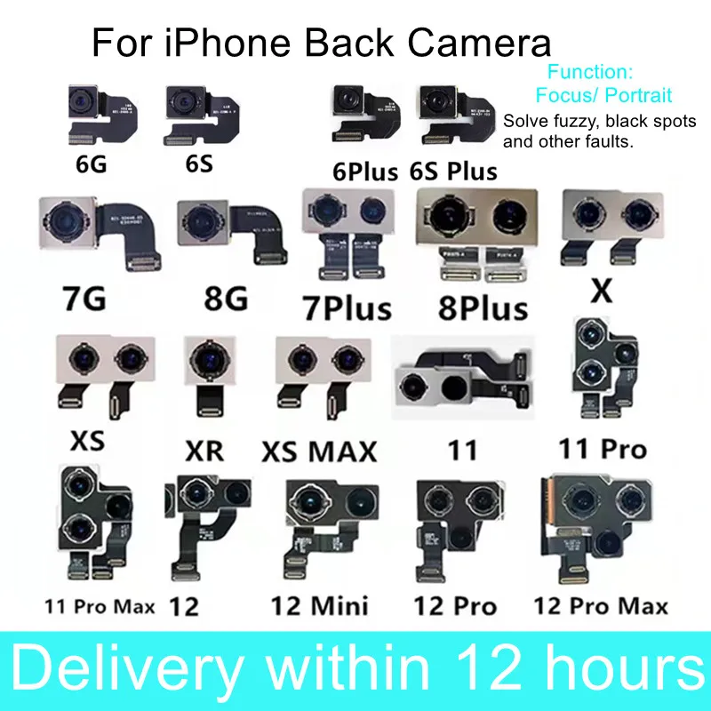 Original New Rear Camera For iPhone 6S 7 8Plus Back Camera Rear Main Lens Flex Cable Camera For