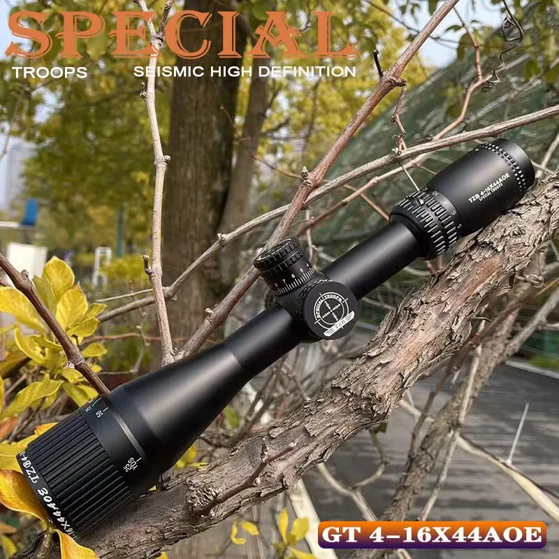 

TZB GT4-16X44AOE scope wide angle thin-walled red green dual light broadband green film 20MM card slot