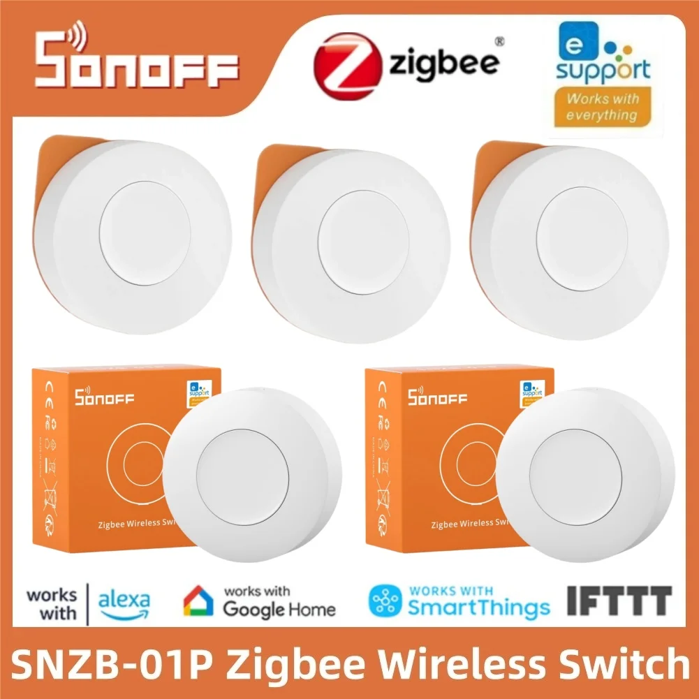 สวิตช์ไร้สาย SONOFF SNZB-01P SNZB 01P Sonoff สวิตช์ควบคุมฉาก Zigbee ควบคุมสองทาง พร้อม TX สวิตช์ติดผนังอัจฉริยะ ควบคุมฉากอัจฉริยะ 1