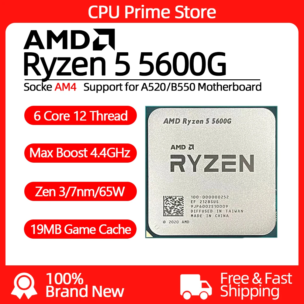  Micro Center AMD Ryzen 5 5600G 6-Core 12-Thread AM4