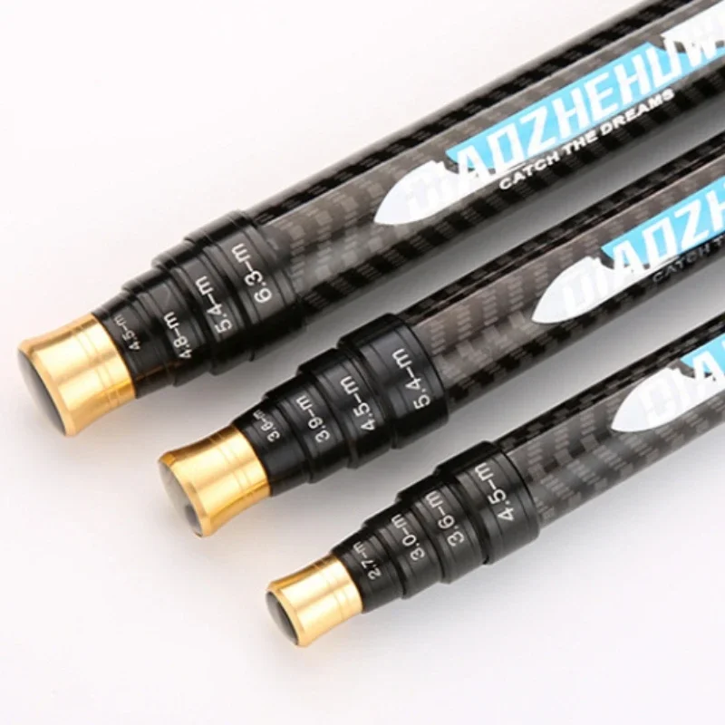 초경량 탄소 낚싯대, 짧은 섹션, 각 낚싯대 길이 4 개, 조절 가능한 스트림 낚싯대, 신제품