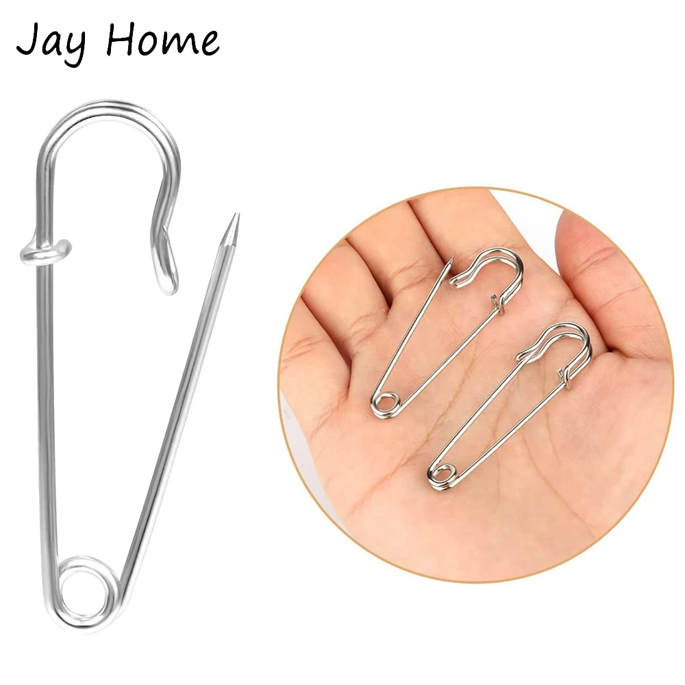 10PCS/Set Safety Pins Large Heavy Duty Safety Pin 3 Inch Blanket Stainless  Steel