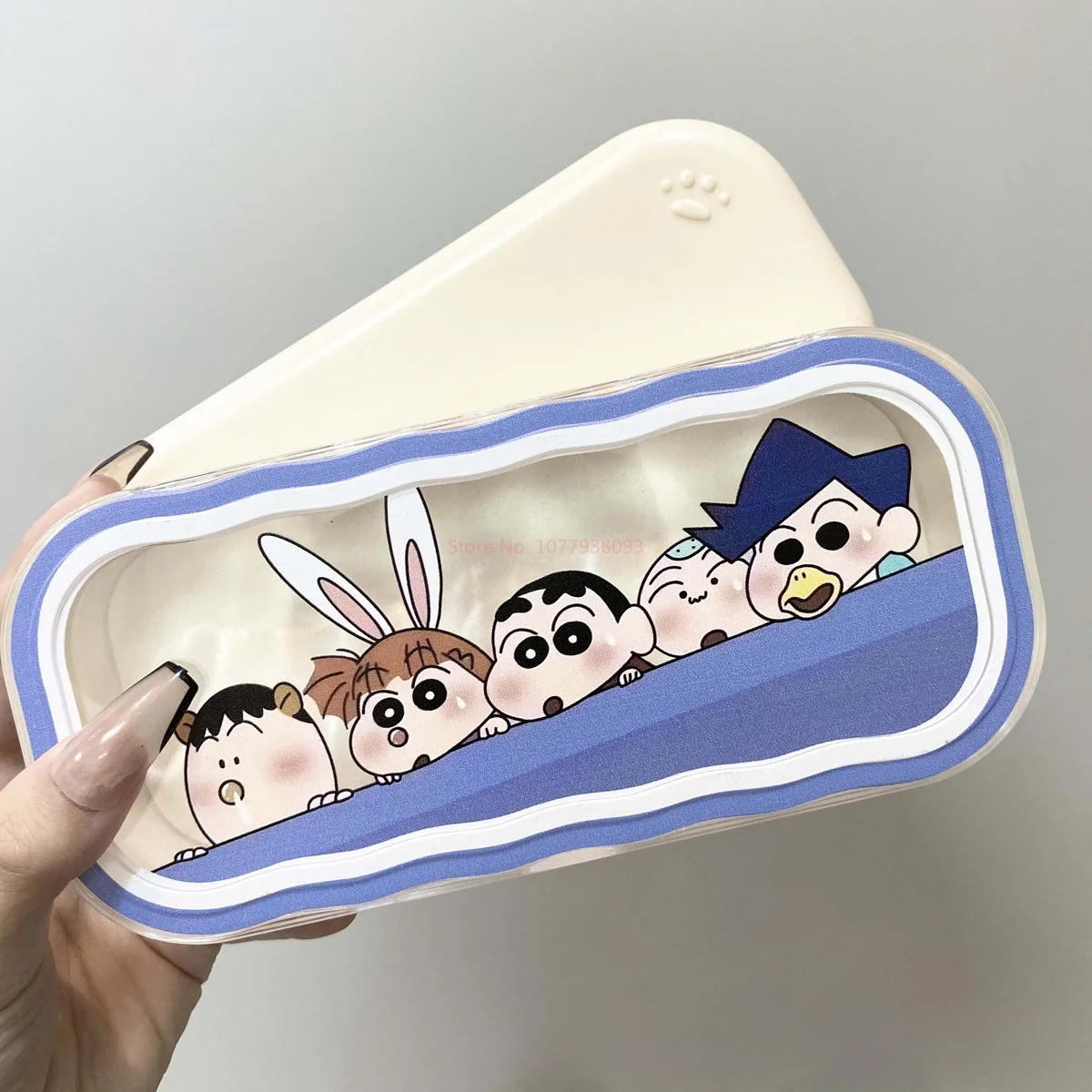 Crayon Shinchan Abs Glasses Case Fashion Transparent Glasses Case Storage Box Simple Sunglasses Storage Box Gifts New