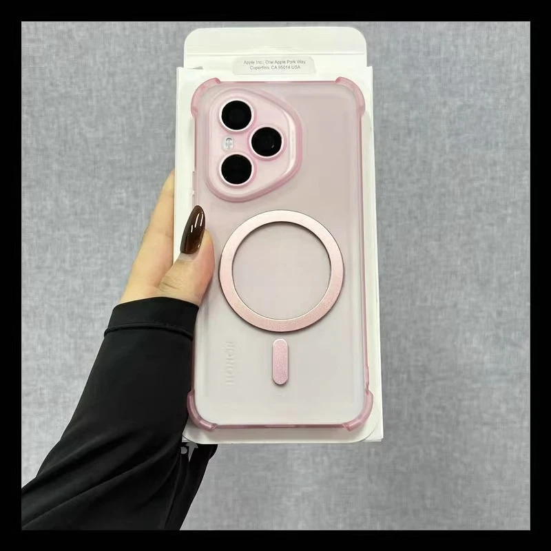 Airbag Shockproof Magnetic Wireless Charging Clear Phone Case with Magsafe