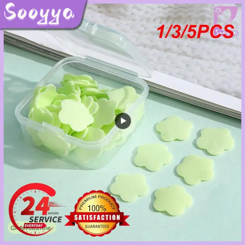 

1/3/5PCS Box Portable Hand Washing Toilet Soap Slice Disposable Petal Soaps Flakes Skin Friendly Fresh Soap Paper Household