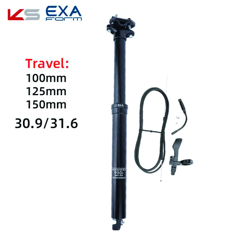 Bicycle Telescopic Seatpost, Controle Remoto, MTB, Viagem, Controle Remoto, Estrada, Retrátil, 30.9mm, 31.6mm, 900i, 125mm, 150mm