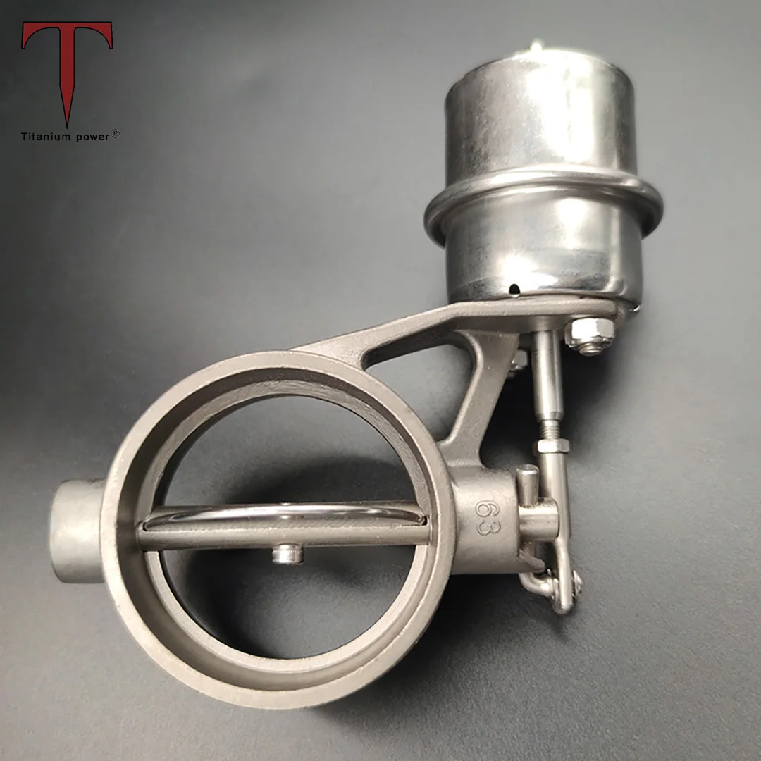 2~4inch Universal Titanium Vacuum Flap Valve Stainless Pneumatic Valve Pipe Parts for Car Exhaust
