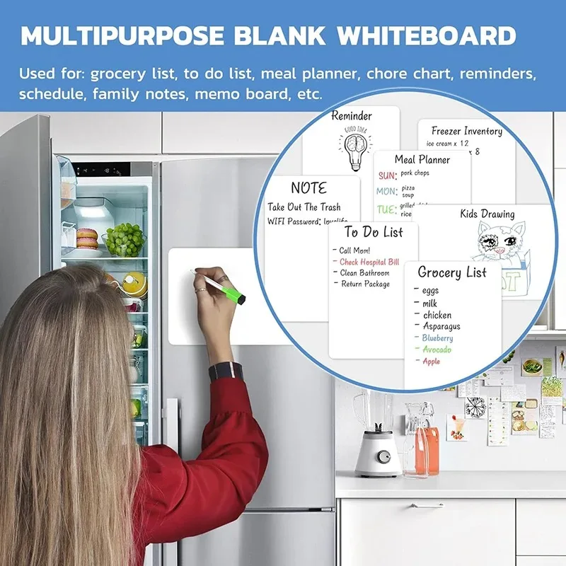 Magnetic Whiteboard A3 Size for Fridge Kitchen
