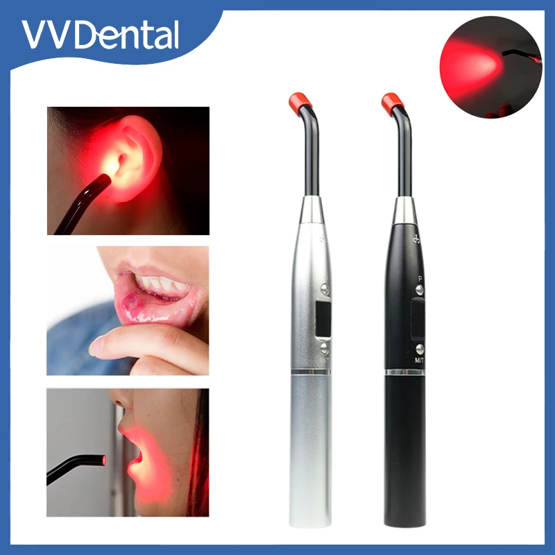 

VVDental Red Light Therapy Device Cold Sore Canker Sore Treatment Infrared Light Therapy Wand for Mouth Nose Ear Knee Feet Hands