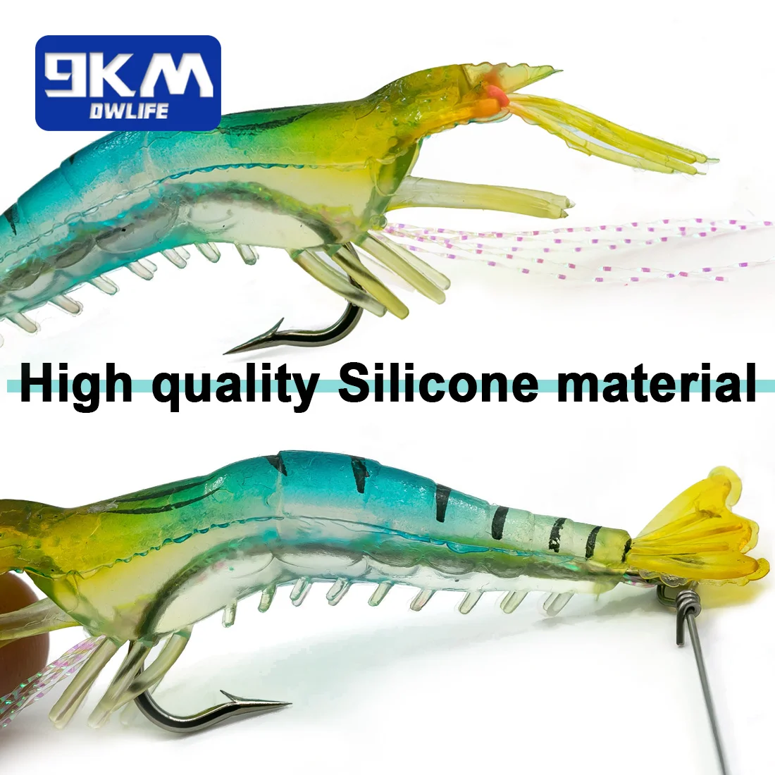 thumbnail image 2 of 7Pcs Fishing Lures Shrimp Bait Set,Soft Bionic Shrimp Fishing... 2 of 9