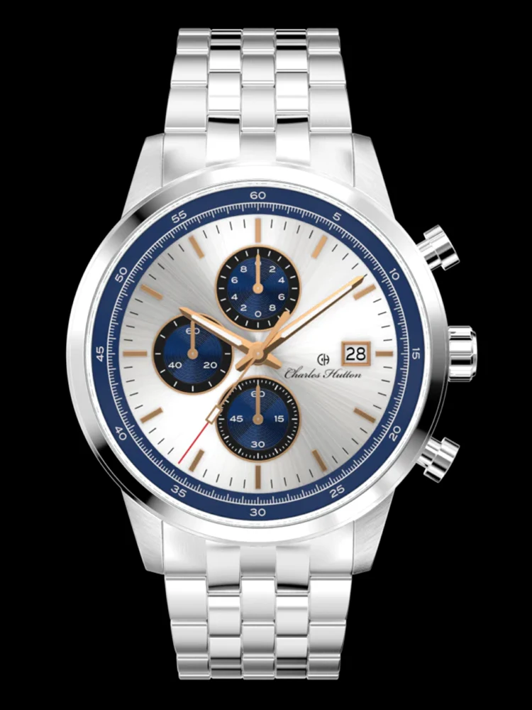 Orologio Panda Orologio Cronografo Da Uomo Luxury 44Mm Business Orologi Da Polso Al Quarzo Orologi Sportivi Chrono Vd57 Movimento Charles Hutton