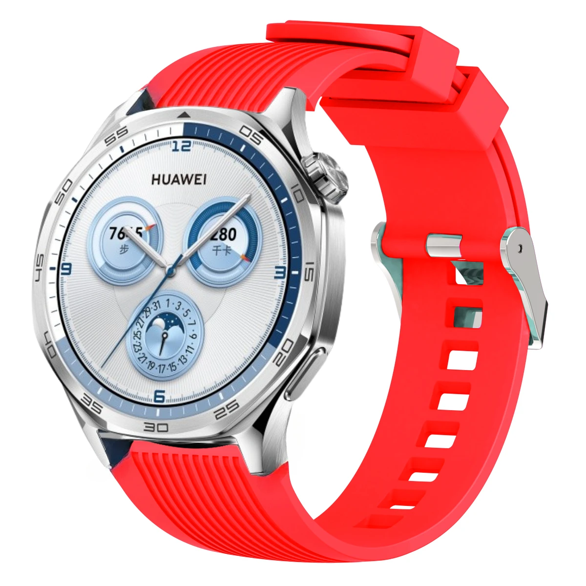 Premium 22mm Silicone Sports Watch Strap - Versatile Replacement Wristband Accessory