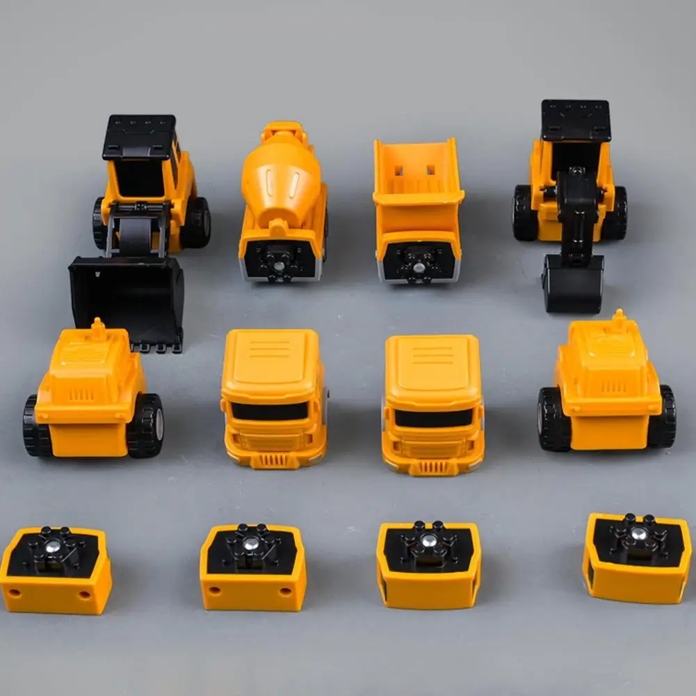 16/26/35pcs/set Magnetic Transformer Engineering Vehicle Assembly Playset Multi-functional Combination Transform Robot Toys 5