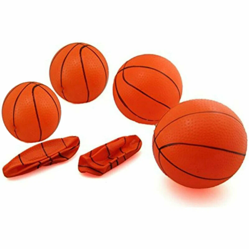 6pcs 10cm Small Basketball W/ Pump Mini Children Inflatable Basketballs Kids Indoor Outdoor Sports Toy Basket Ball Entertainment