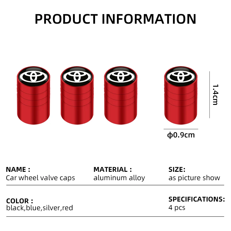 Toyota chr Corolla Camry rav4 Yaris hilux prius avensis auris Prado 용 4pcs 자동 엠블럼 캡 케이스