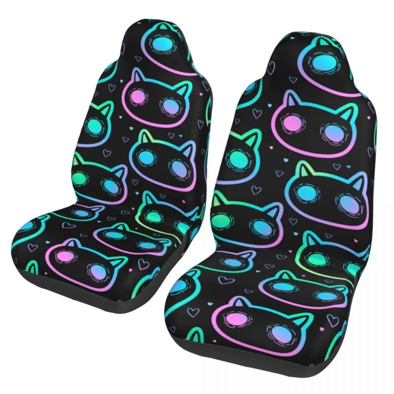 

Colorful Scary Cats Universal Car Cover Auto Interior Suitable For All Kinds Models Covers Fabric Protector