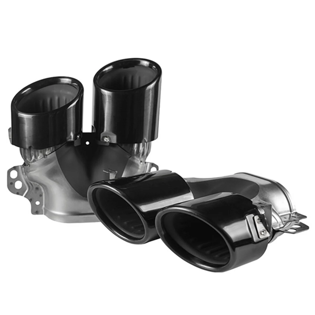 Car Rear Bumper Turbo Muffler Exhaust Tips Pipe 4 Exits for W177 A35 + Tail Pipes Trim Frame