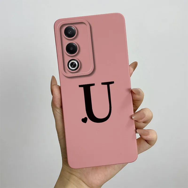 Chic Square Silicone Phone Case with Cute Letters Design