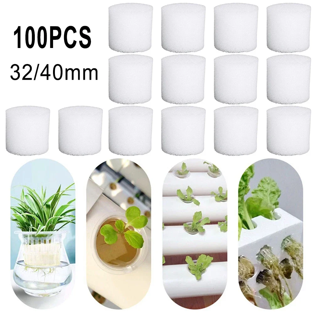 Sponge Hydroponics Sponge 100PCS Set 30mm*32mm 30mm*40m Accessories Soilless Sprouting Agent Tool Useful White