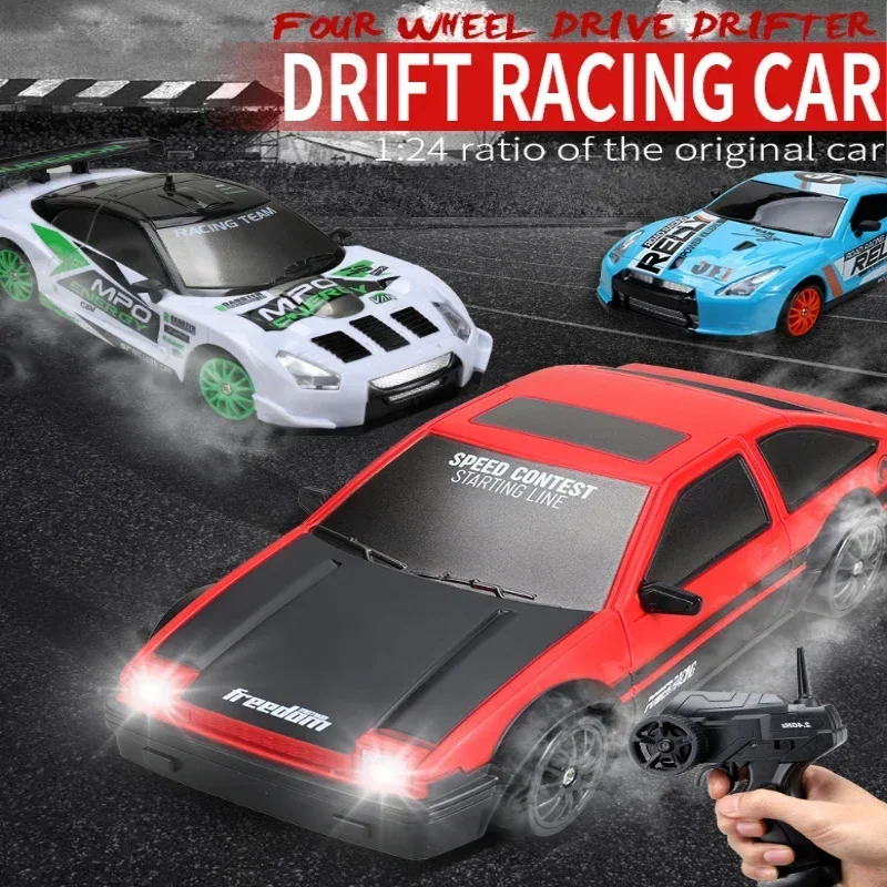 Remote Control 4WD Drift Car with LED Light for Kids
