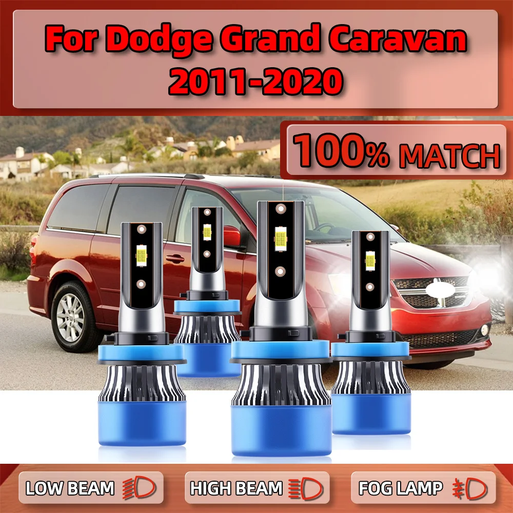 

240W LED Lights 40000LM Car Headlight Bulbs 12V 6000K White Plug&Play For Dodge Grand Caravan 2011-2015 2016 2017 2018 2019 2020