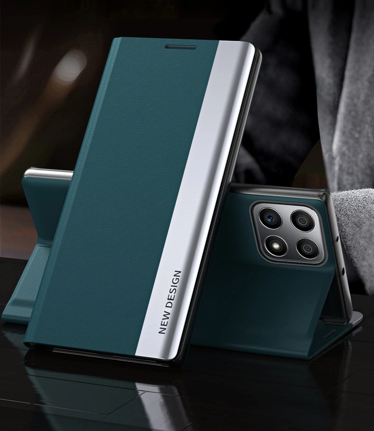 Luxury Leather Flip Book Stand Cover For Honor X8 2022 Case Holder Wallet Phone Coque Honer Honar X8 X 8 HonorX8 TFY-LX1_voghion.com