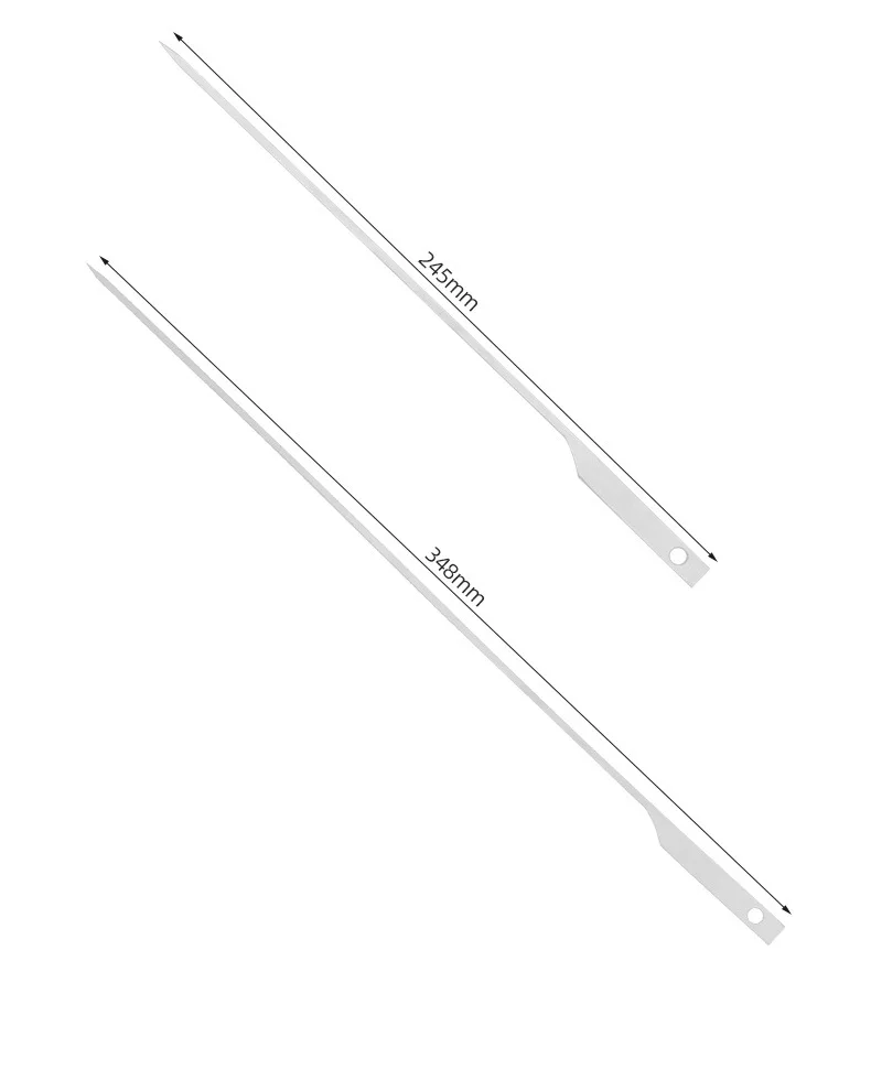 99.6% Pure Titanium Barbecue Skewer 5Pcs Wide BBQ Sticks Flat BBQ Fork Outdoor Camping Picnic BBQ Utensil Kitchen Accessories 6