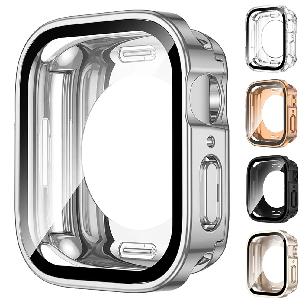 

Водонепроницаемый чехол для Apple Watch чехол 44 мм 40 мм 41 мм 45 мм, защита для экрана, защита края, бампер для IWatch Series 9 8 7 6 SE 5 4 Back 360